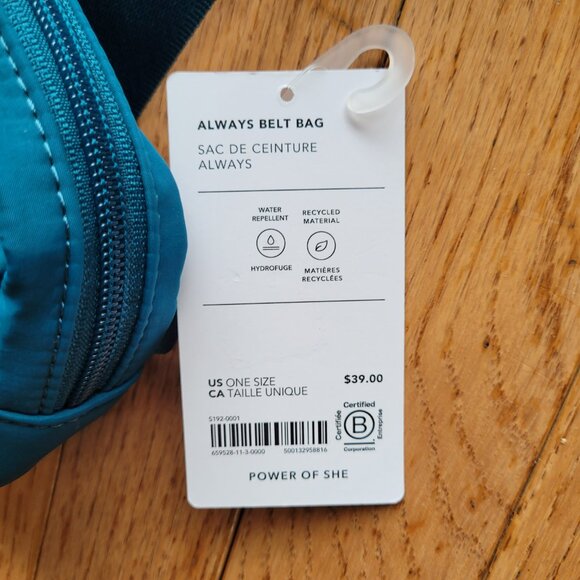 NWT Athleta Girl Always Belt Bag Coastal Teal - Picture 12 of 14